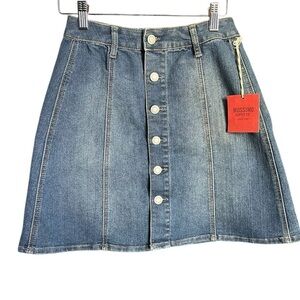 Mossimo Supply Co. Stretch Denim Mini Skirt Size: 0
